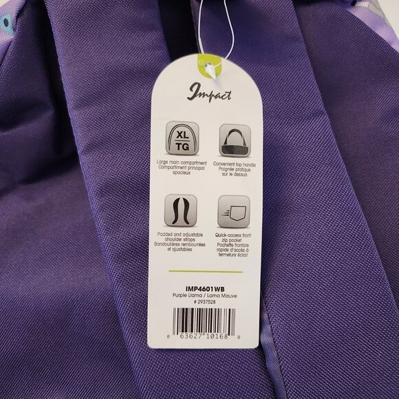 Impact LLama purple Backpack (NEW) - Picture 2 of 3